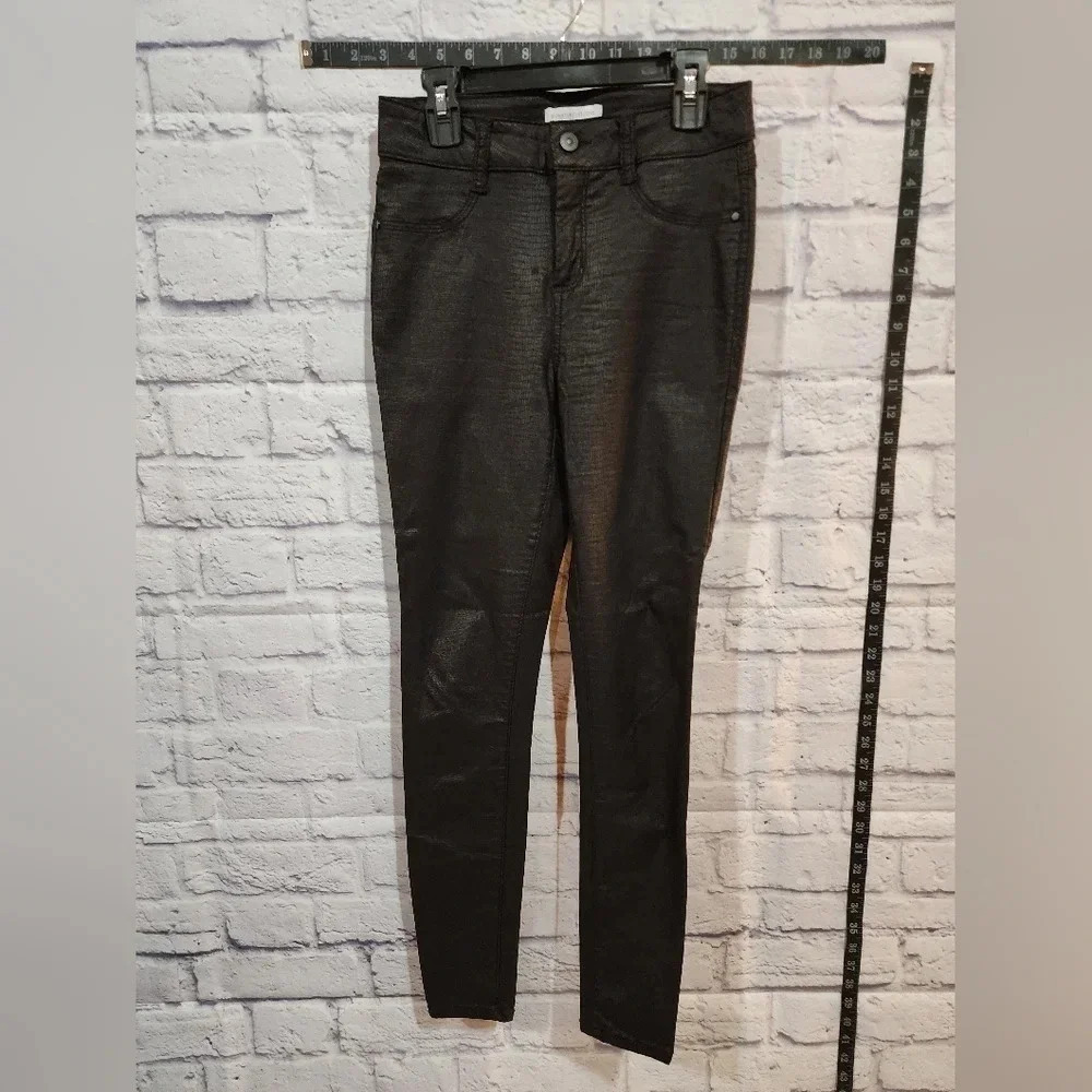 Signature Studio Black Faux Snake Skin Pants Stretch - size 4